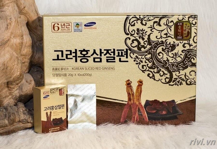  Hồng sâm lát tẩm mật ong sâm Hàn Quốc chính hãng Pocheon hộp 200g